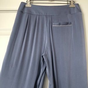 Lilac Silk Wide Leg Pants